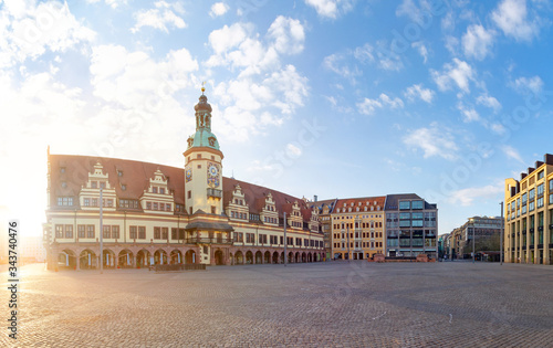 Altes Leipziger Rathaus auf dem Marktplatz im Zentrum der Stadt.