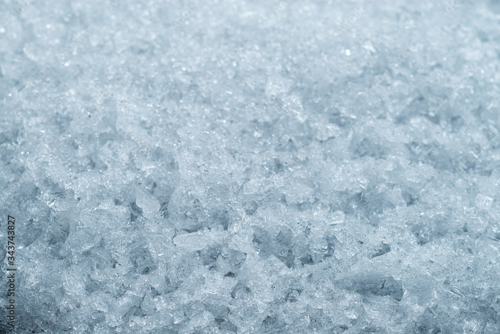 Obraz premium snow and ice texture closeup
