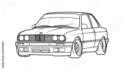 Stance Drift E30 German Coupe Car