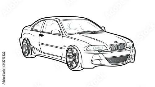 Stance Drift Car German Coupe E46 