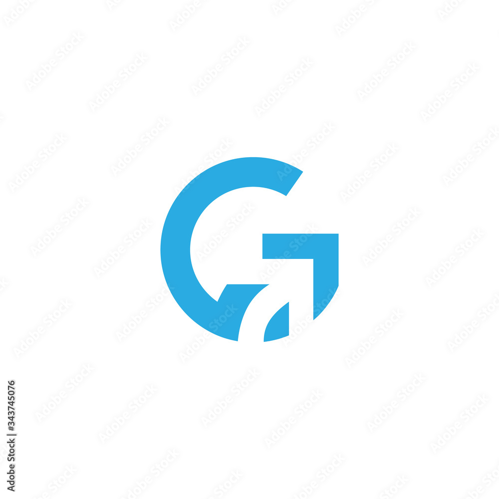 Unique modern trendy  G initial based letter icon logo
