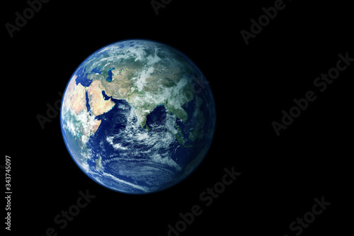 Earth on a dark background. Elements of this image were furnished by NASA. © Artsiom P