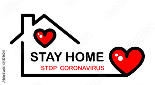 Stay at home. Coronavirus Covid-19, Protection campaign or measure from coronavirus, COVID--19.