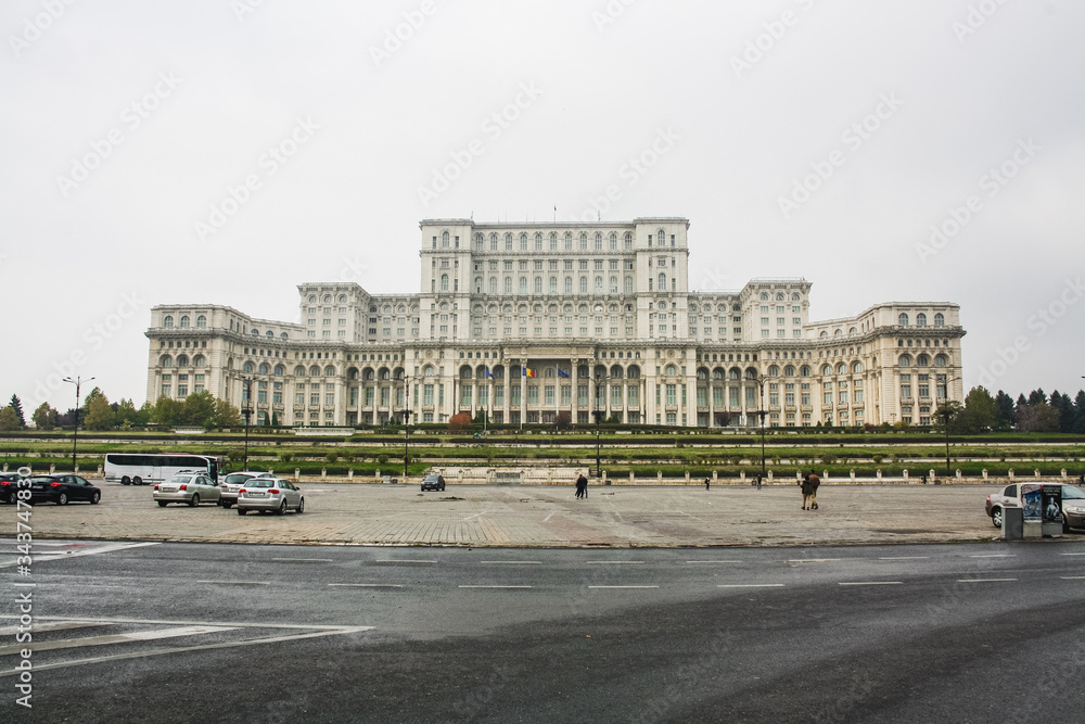 Palace of the Parliament, Parliament of Romania, in Bucharest, Romania