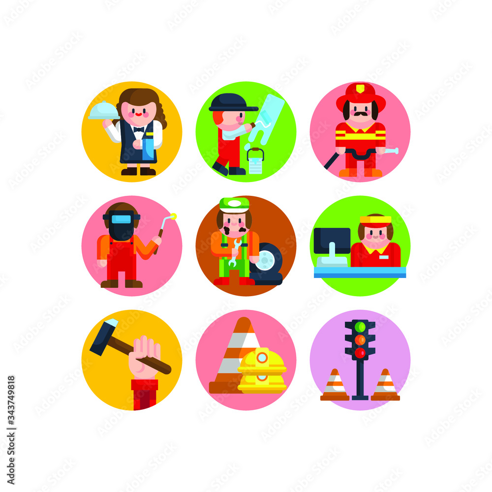 Labor day illustration of workers Labor day illustration of workers