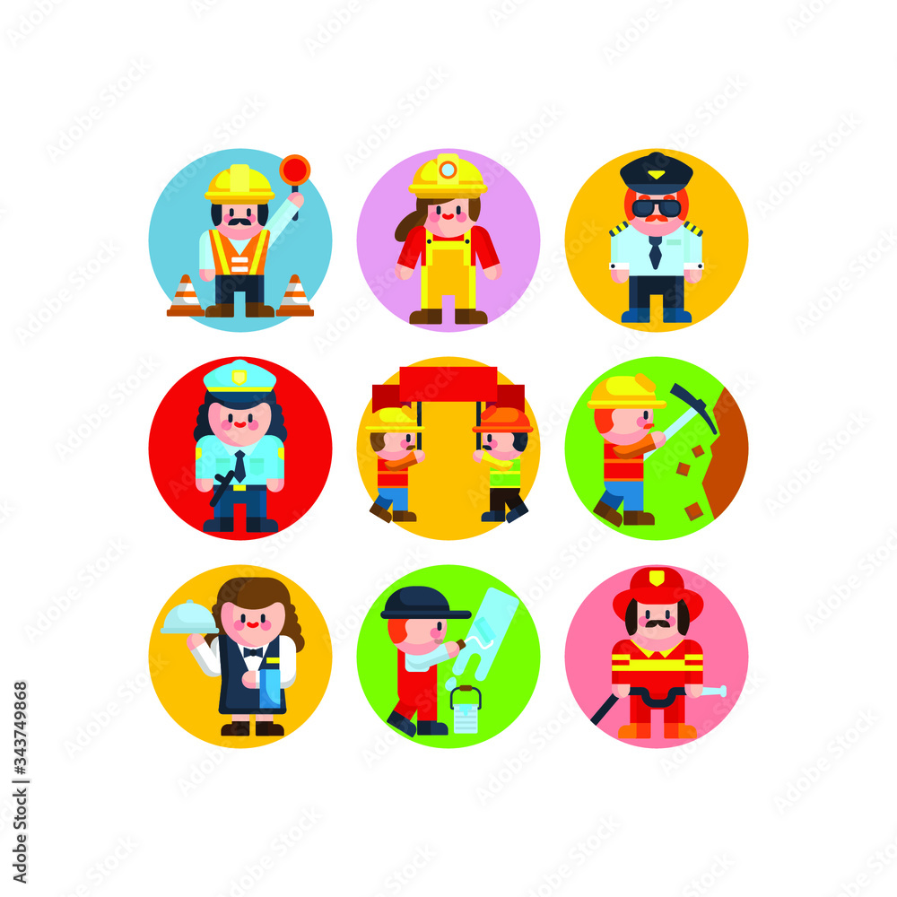 Labor day illustration of workers Labor day illustration of workers
