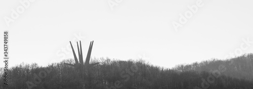 Monument to the fallen partisan soldiers in Kosmaj, Serbia
