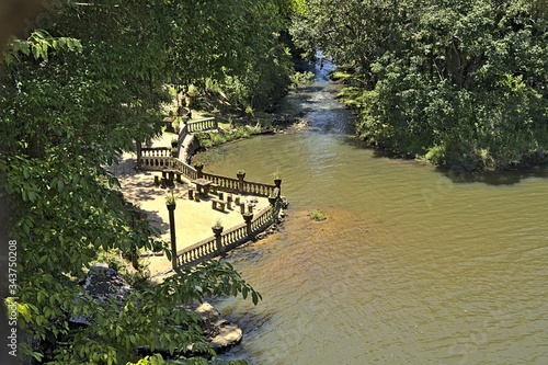 Paronella Park sitting area on a sunny day photo