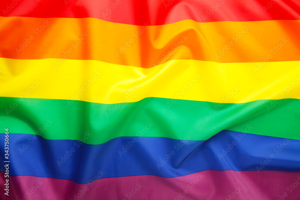 Obraz premium A rainbow flag background with copy space.