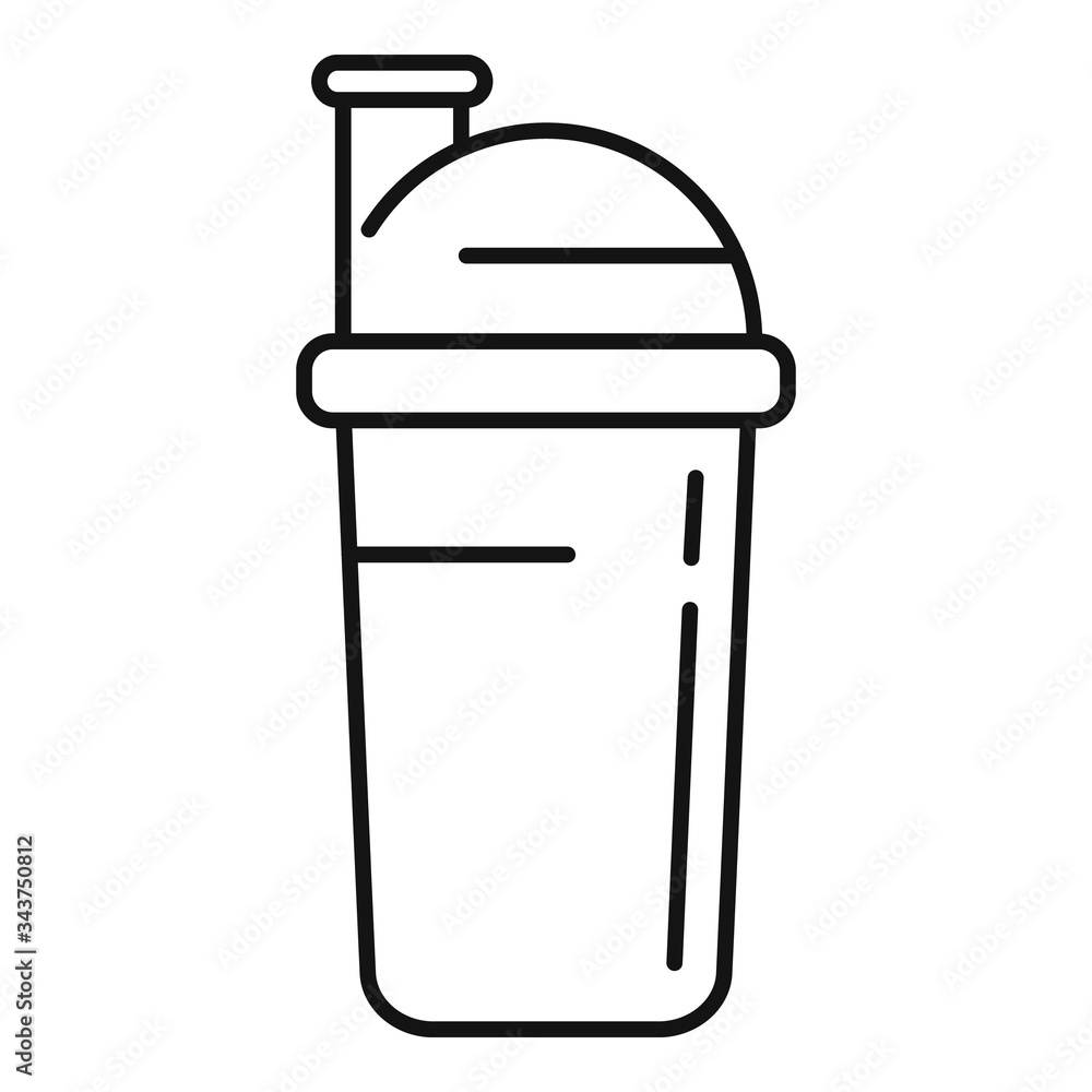 Fitness shaker icon. Outline fitness shaker vector icon for web design isolated on white background Fitness shaker icon. Outline fitness shaker vector icon for web design isolated on white background