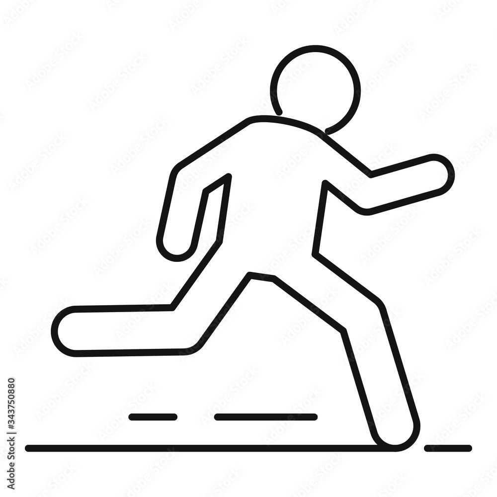 Outdoor running icon. Outline outdoor running vector icon for web design isolated on white background Outdoor running icon. Outline outdoor running vector icon for web design isolated on white background