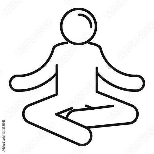 Outdoor meditation icon. Outline outdoor meditation vector icon for web design isolated on white background