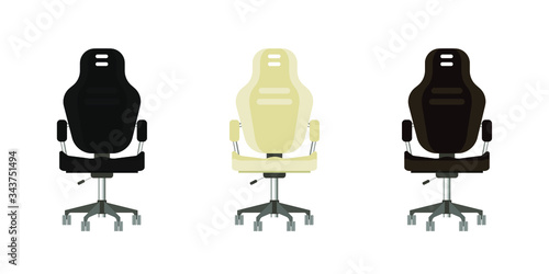 Fototapeta Naklejka Na Ścianę i Meble -  Three office chairs or armchairs
