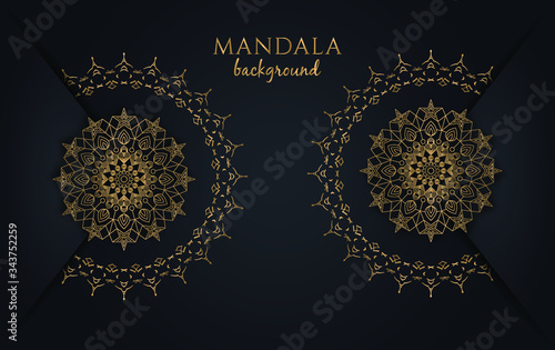 Luxury mandala design background. Designed with golden arabesque pattern. islamic and arabic east style Decorative and elegant mandala pattern for print, flyer, banner, poster, cover, brochure