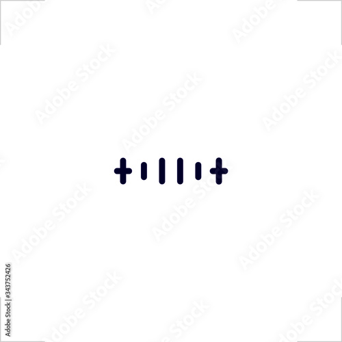 abstract tillit logo type with line and cross design photo