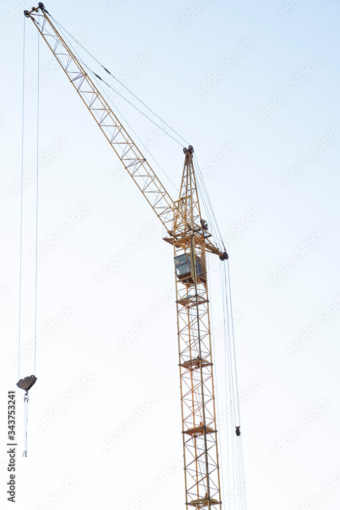 construction site with crane