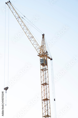 construction site with crane