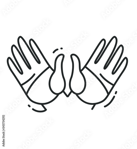Open hands gesture line icon.Hands showing openness.Vector isolated illustration.