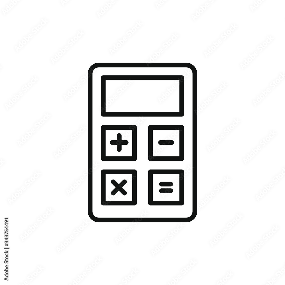 simple icon of a calculator vector illustration simple icon of a calculator vector illustration