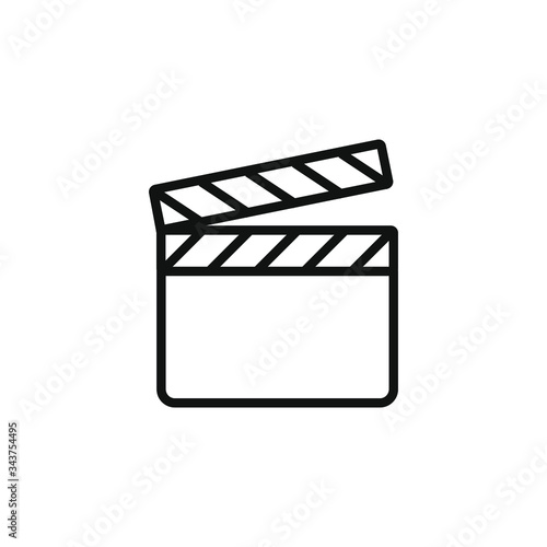 single icon of a clapboard isolated on white background