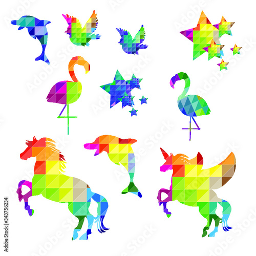 Rainbow set.