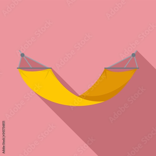 Garden hammock icon. Flat illustration of garden hammock vector icon for web design