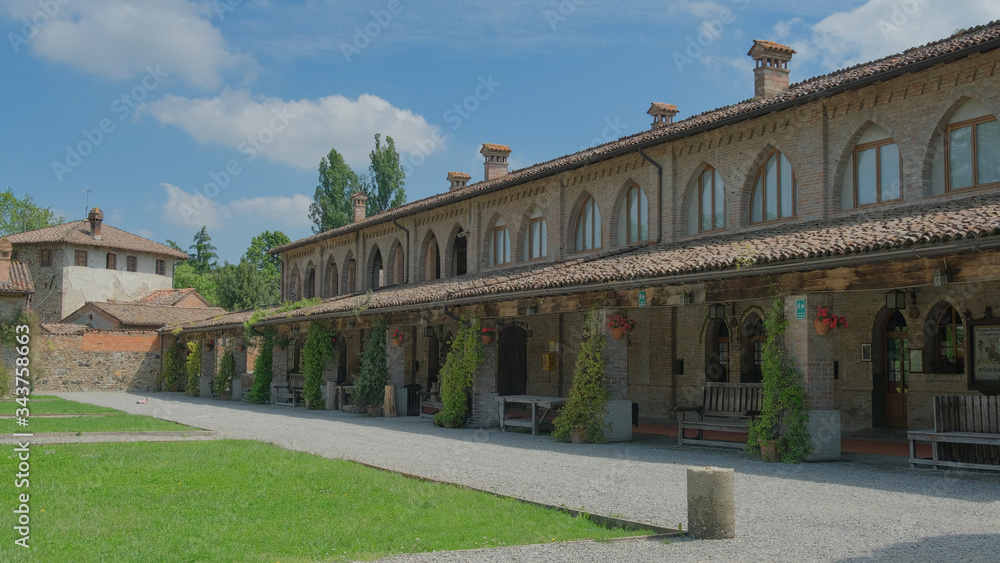 Obraz premium Il villaggio neomedievale di Grazzano Visconti in Emilia Romagna
