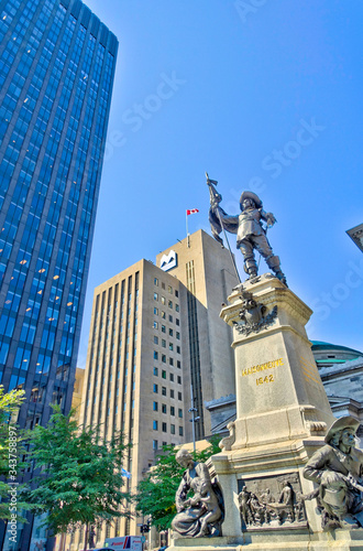 Historical landmarks in Montreal  Canada