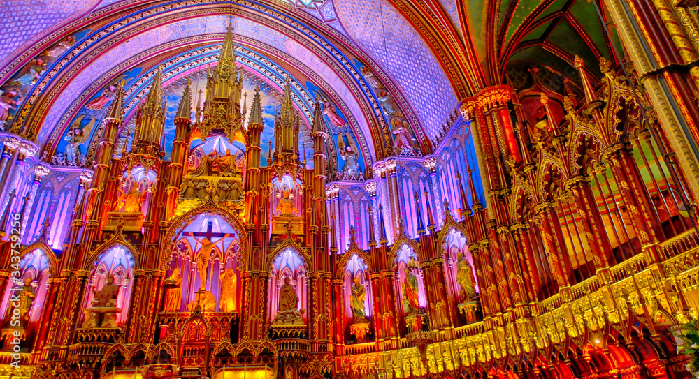 Montreal cathedral interior, HDR Image