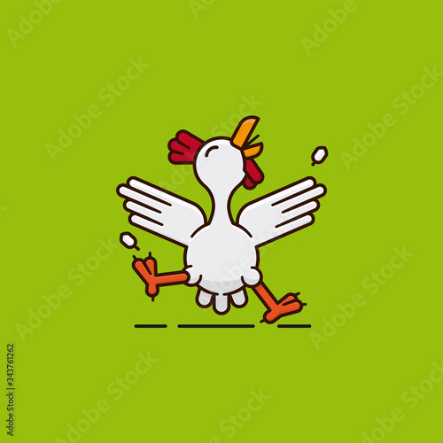 Dancing chicken vector Illustration  for Chicken Dance Day on May 14th