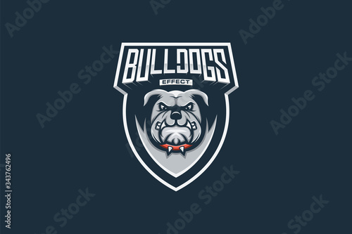 bulldog logo design e-sport