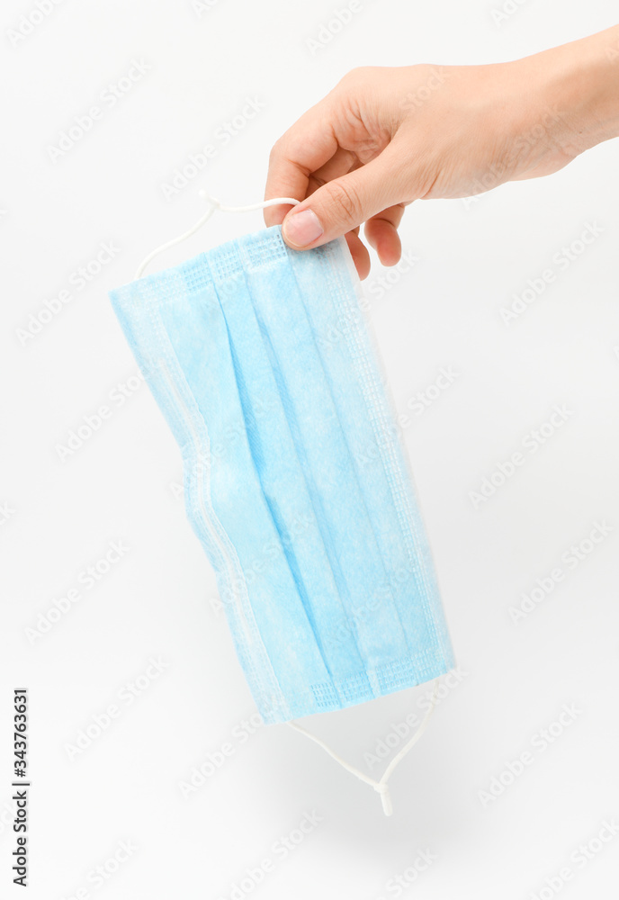 Blue medical disposable face mask Blue medical disposable face mask