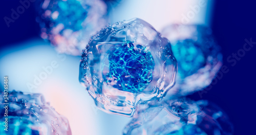 Tableau sur toile Creative image of embryonic stem cells, cellular therapy