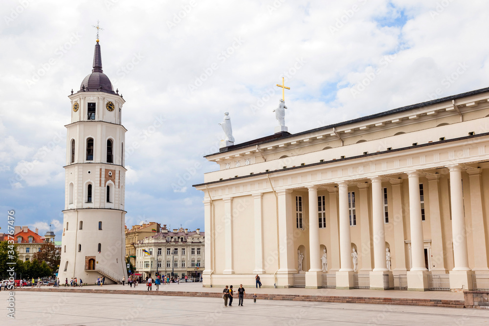 Vilnius , Lithuania. The Cathedral Square