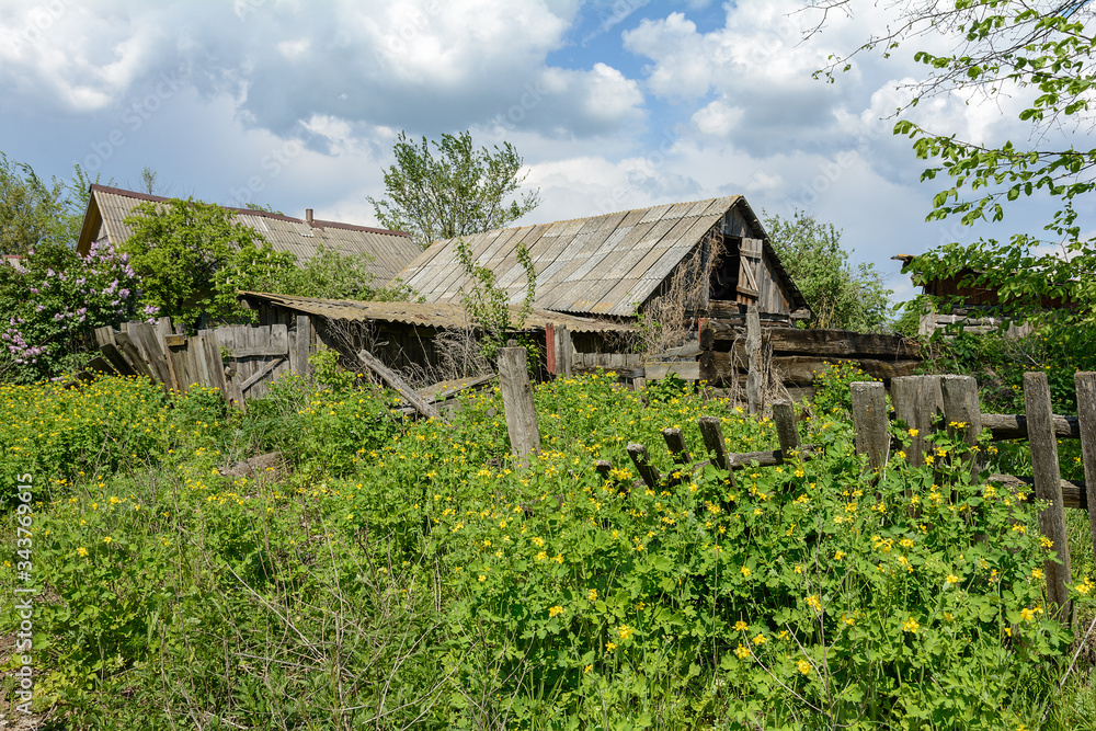 Abandoned village in the Chernobyl zone. Belarus. Abandoned village in the Chernobyl zone. Belarus.