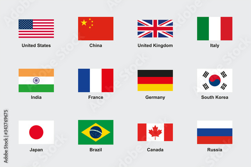 Free Download World Flags Official Proportions Flat Vector Set - GFXLoad