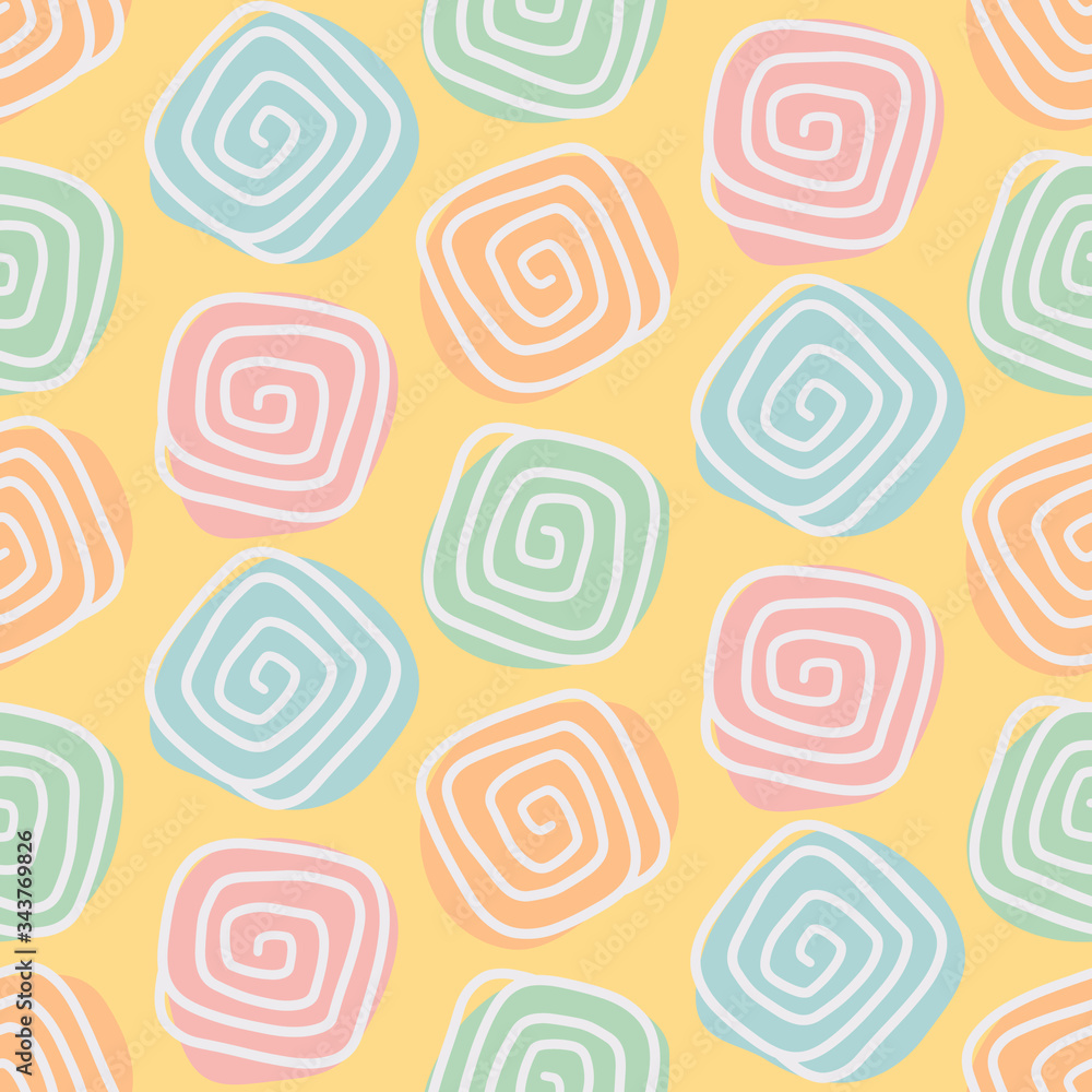 Hand-drawn pattern. Seamless vector pattern with hand-drawn abstract motifs. Hand-drawn pattern. Seamless vector pattern with hand-drawn abstract motifs.