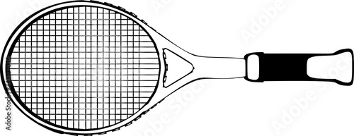 Tennis racket vector illustration on white background