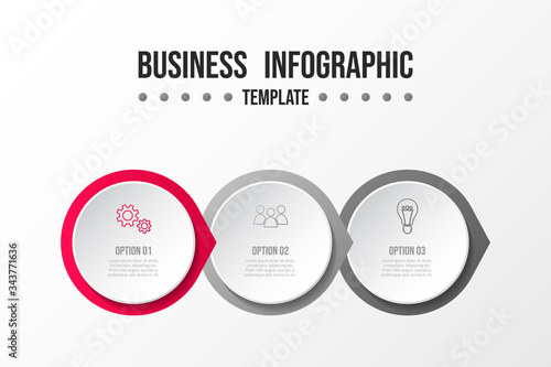 Business infographic concept. Timeline with business icons. Vector