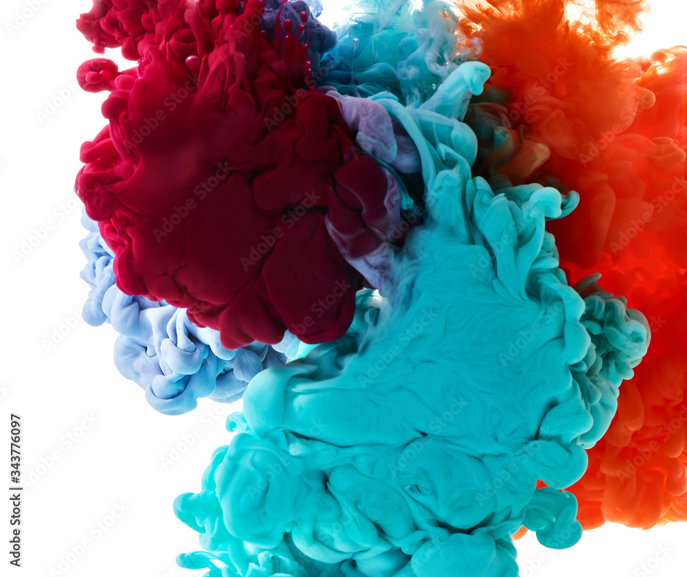 Fototapeta premium Ink drop in water. Abstract background