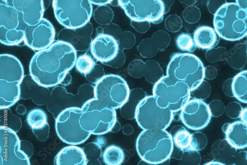 Fototapeta Naklejka Na Ścianę i Meble -  amazing creative light blue a lot bio cells computer graphics background texture illustration