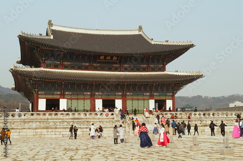 Gyeongbokgung Palace in Seoul in February