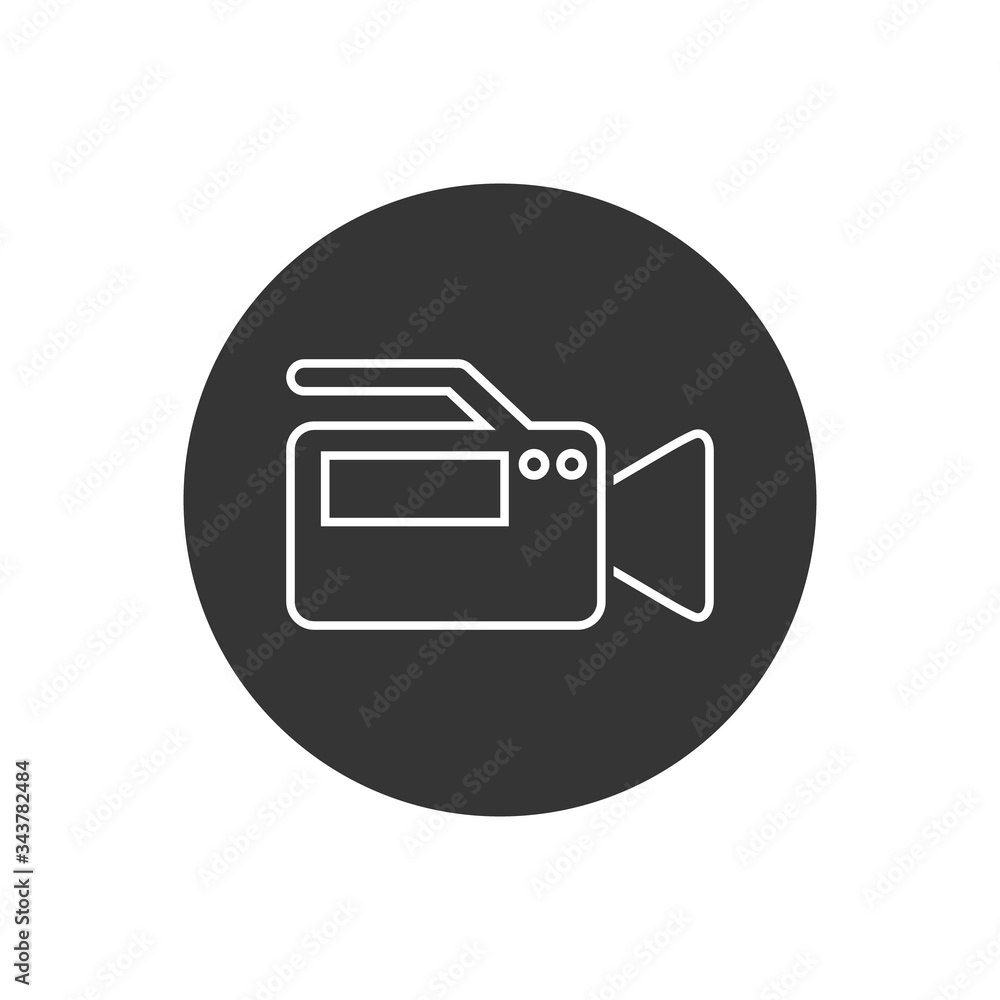 Video Camera Recorder Line Icon Vector Illustration Video Camera Recorder Line Icon Vector Illustration