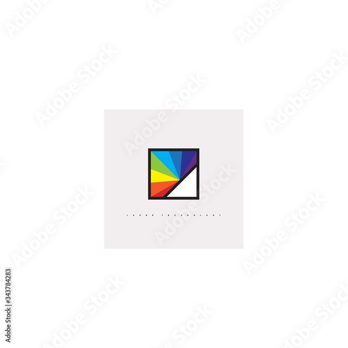 photon prism color logo vector icon illustration