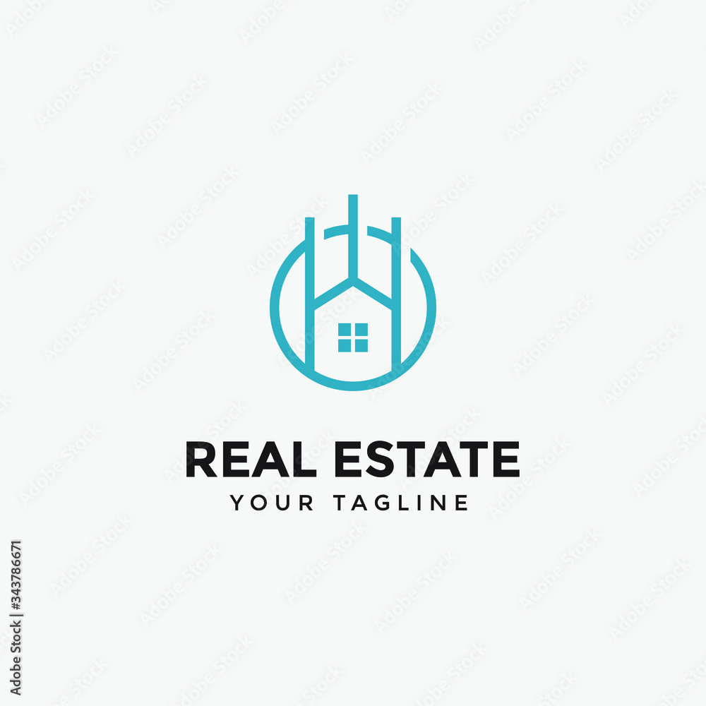 real estate logo modern template