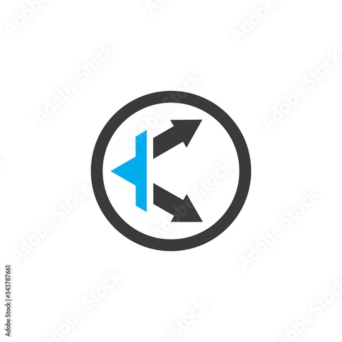 Free Download k Letter arrow Logo Template Vector - GFXLoad