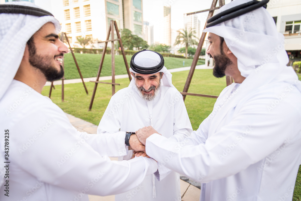 Group of businessmen in Dubai Group of businessmen in Dubai