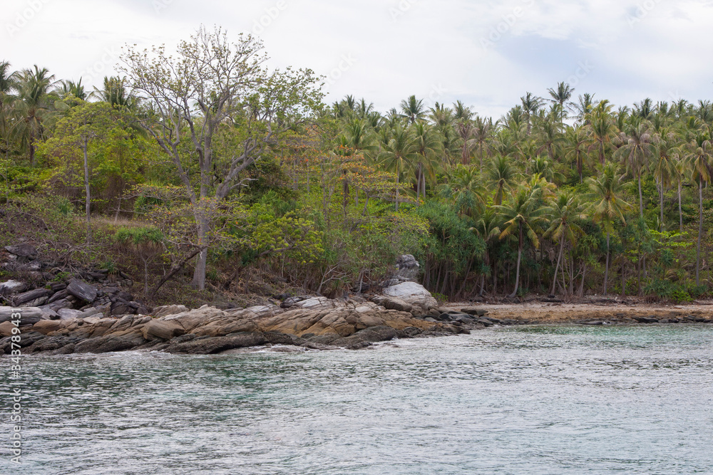 Beach with stones on an island in the Andaman Sea Beach with stones on an island in the Andaman Sea