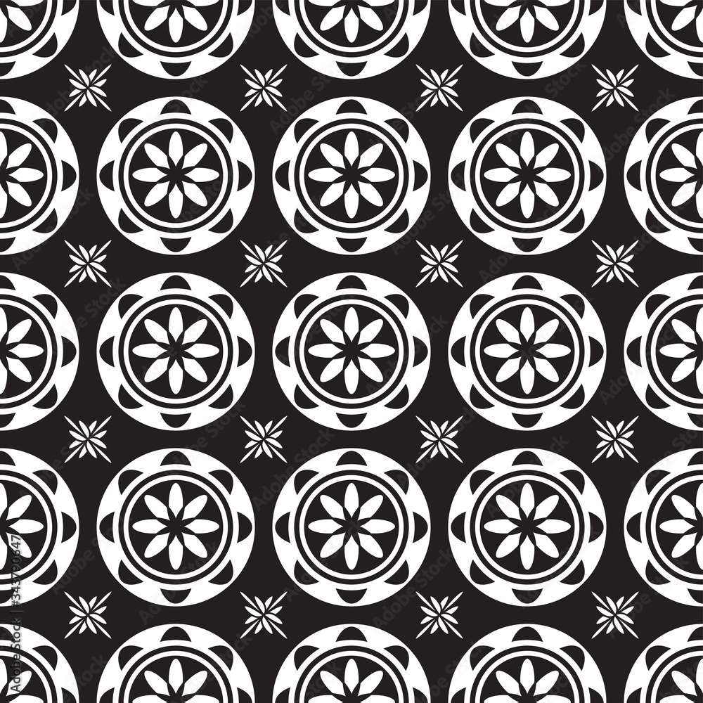 Seamless African Flower Design Pattern for fabric and textile print