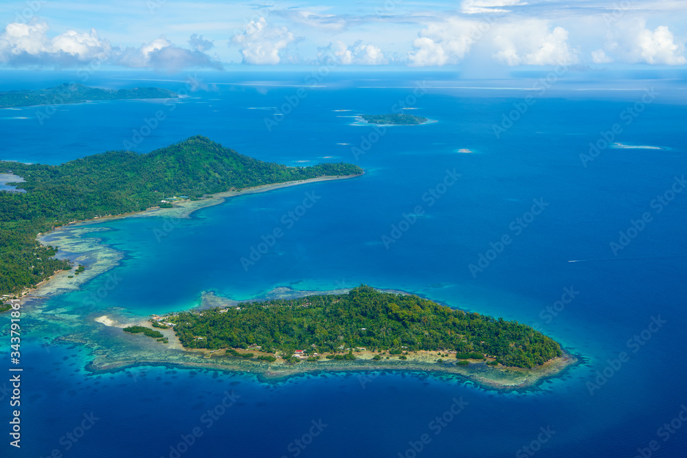 Fototapeta premium Chuuk Islands aerial view